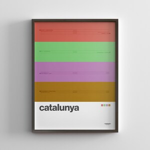 Station Catalunya / Barcelona Metro Spanien / Minimal Poster / Leinwand Wand Kunst / Reise Dekor / Schwarzer Rahmen Schild