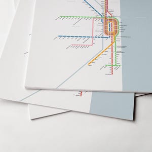 Chicago L Subway Map / CTA / Minimal Poster Print / Subway Style Wall ...