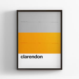 Clarendon Station / Washington DC Metro / Minimal Poster / U-Bahn Stil Wand Kunst / Leinwand Dekor / Stadt Geschenk