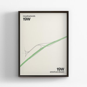 Raus 19W New Jersey Turnpike Karte, moderner Stil Wandkunst, Leinwand Dekoration, gerahmt Reisegeschenk, Minimal Poster Druck, Landstraße Schild Road Trip