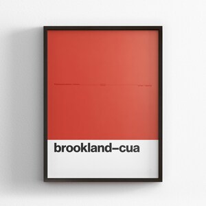 Brookland–CUA Station / Washington DC Metro / Minimal Poster Print / Subway Style Wall Art / Canvas Home Decor / Framed Travel Gift