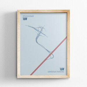 Raus 16W New Jersey Turnpike Karte, Retro Stil Wandkunst, Leinwand Dekoration, gerahmt Reisegeschenk, Minimales Poster Druck, Landstraße Schild, Road Trip