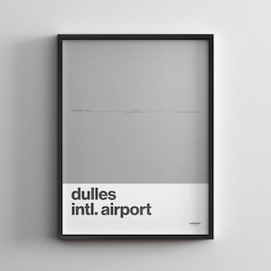 Dulles International Airport Station / Washington DC Metro / Minimal Poster / U-Bahn Stil Wand Kunst / Leinwand Dekoration / Reisegeschenk
