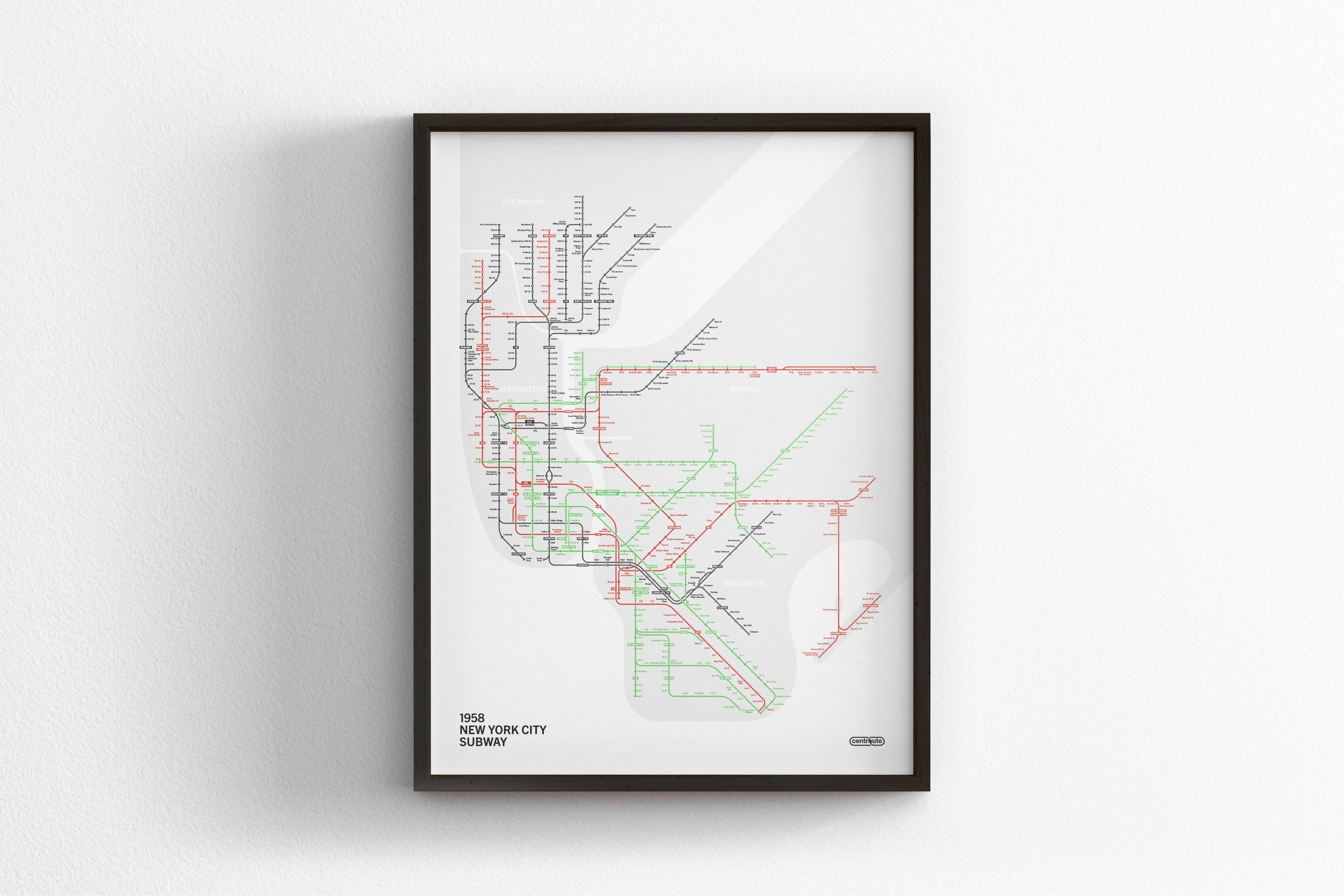 New York 地図ヴィンテージポスター　フレーム付き 1930s Vintage Map ビンテージ 地図 マップポスター (カリフォルニア