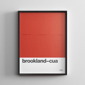 Brookland–CUA Station / Washington DC Metro / Minimal Poster Druck / U-Bahn Stil Wand Kunst / Leinwand Dekoration / Gerahmtes Reisegeschenk