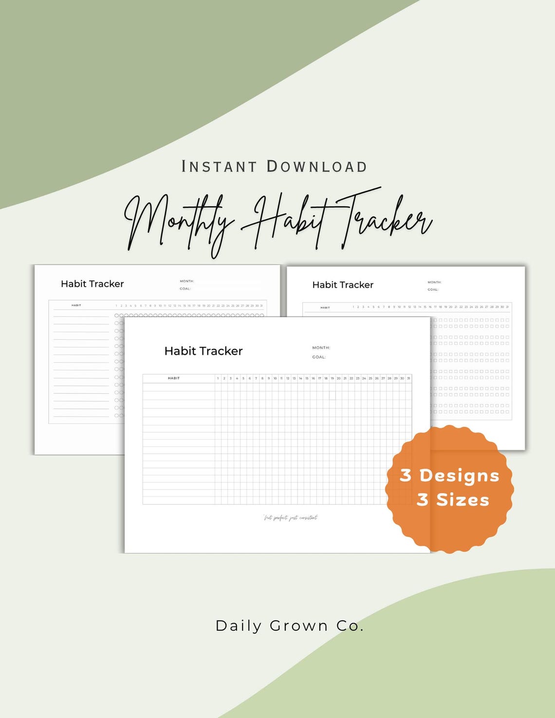 30-day Habit Challenge Tracker Printable, Monthly Goal Planner Instant ...