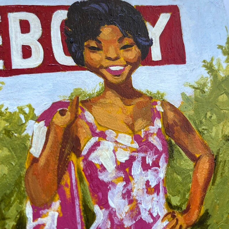 Ebony Pool Day original Painting Etsy