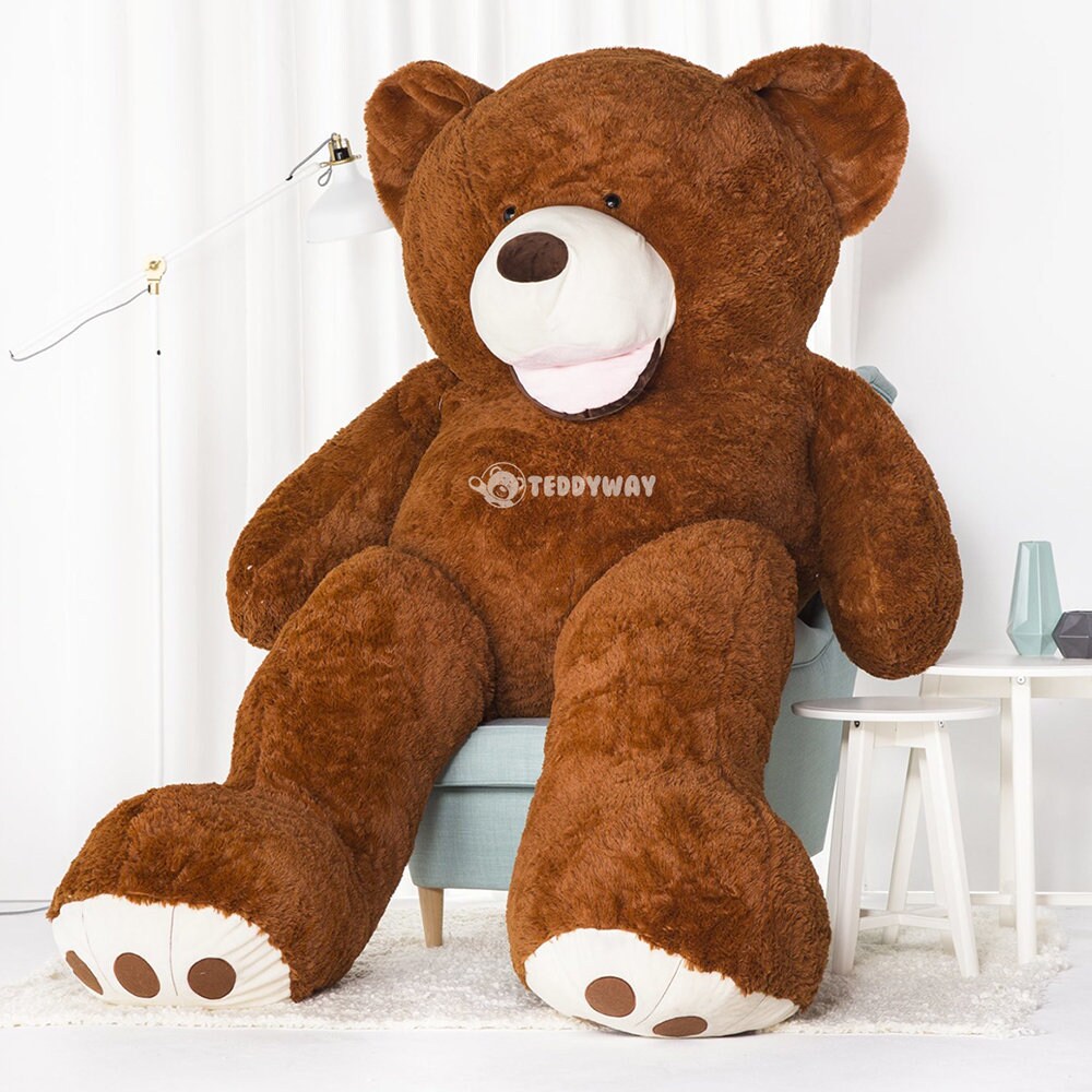 Giant Teddy Bear Dark Brown Big Dark Brown Teddy Bear Dark Etsy
