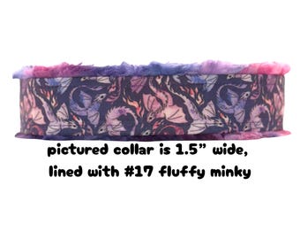 Purple Dragons Dog Collar (read item description and view photos for collar linings and types)