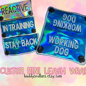 Custom Mini Vinyl Leash Wrap For Dogs (see photos for holo and matte vinyl colors available)