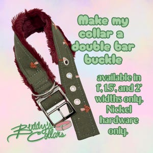 COLLAR UPGRADE - Make My Collar A Double Bar Buckle (1”, 1.5”, 2” nickel only)