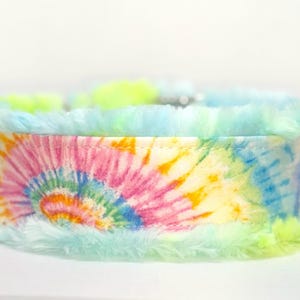 Pastel Tie Dye Dog Collar (read item description and view photos for collar linings and types)