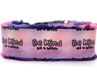 Be Kind Dog Collar (read item description and view photos for info) funny sarcastic adjustable washable custom