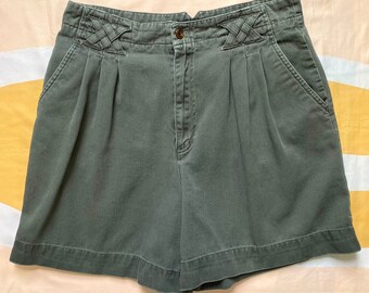 90s Streetwear Cotton Dad Shorts 90s Streetwear Shorts 90s Streetwear Mens Large Blank Cotton Dad Shorts Aqua Green Heather Gray Shorts,