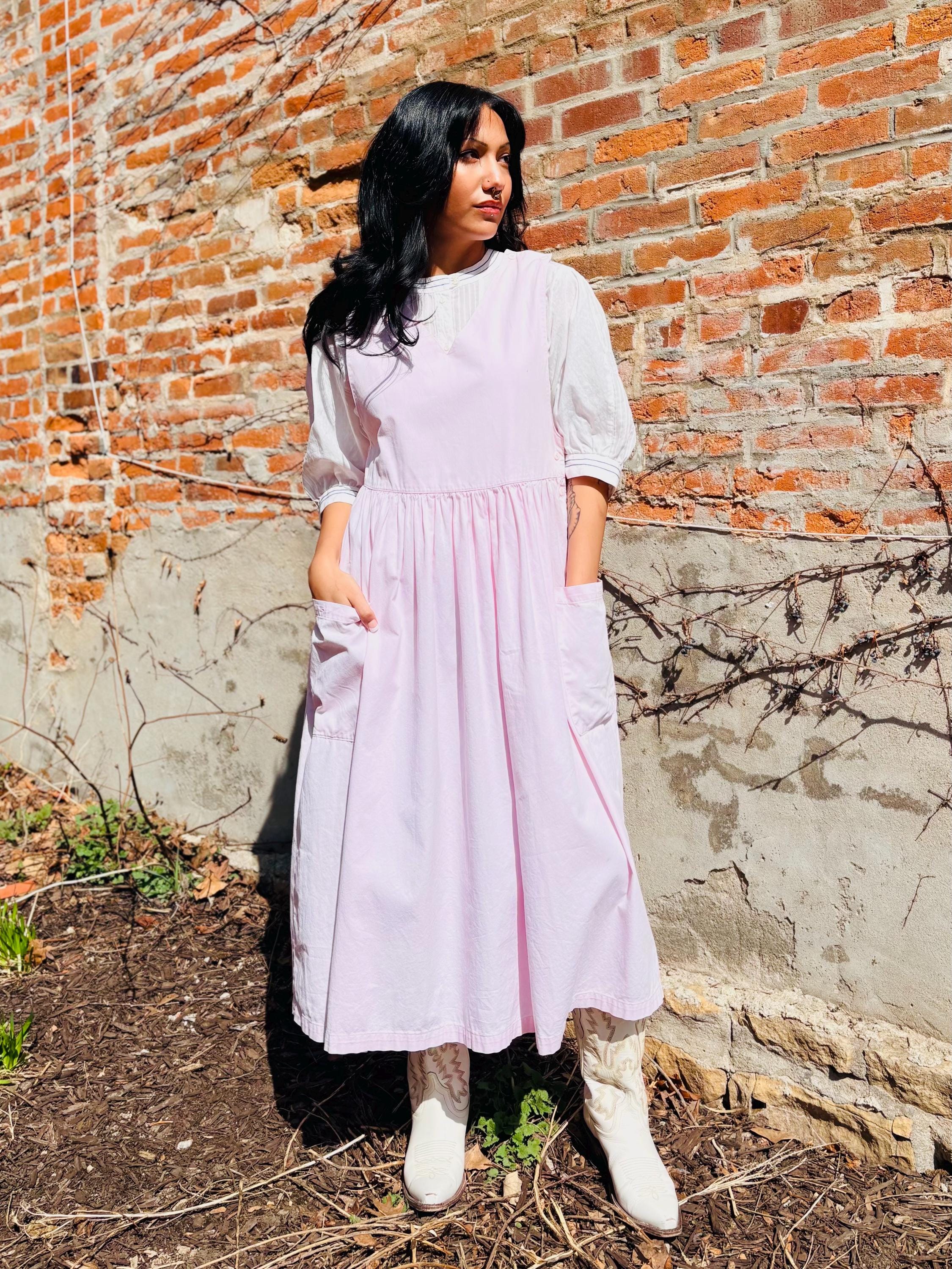 blue dress for baby girl Vintage 90s white babydoll dress main image 0