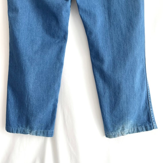 Vintage 1970s Wrangler Straight Leg Blue Medium W… - image 8