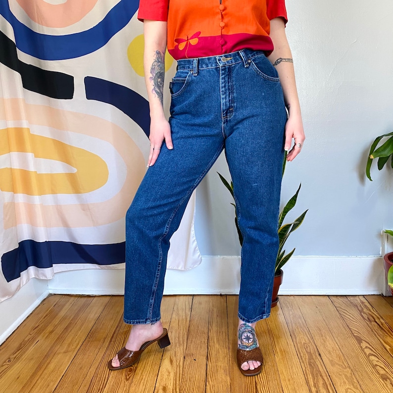 Vintage 90s High Rise Relaxed Jeans Etsy