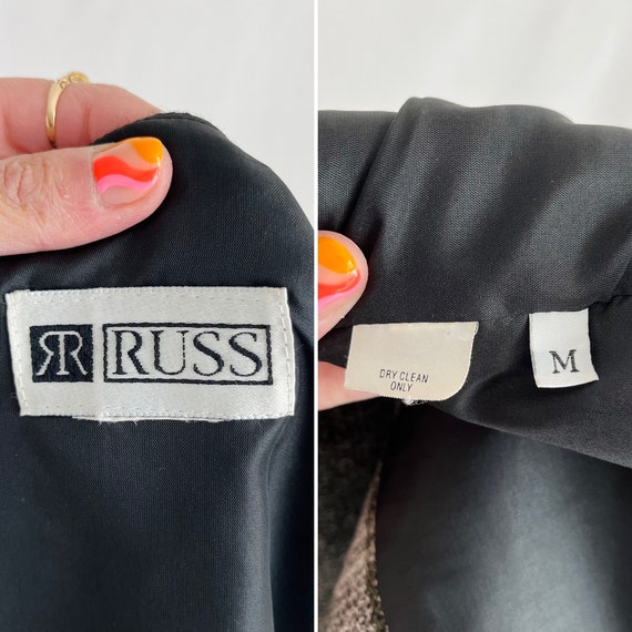 Vintage 1980s Gray Plaid Button Up Vest Size Medi… - image 10