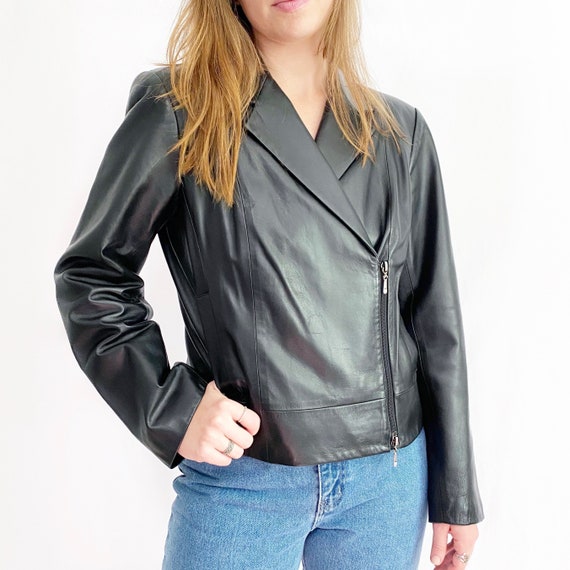 Black Genuine Leather Moto Jacket