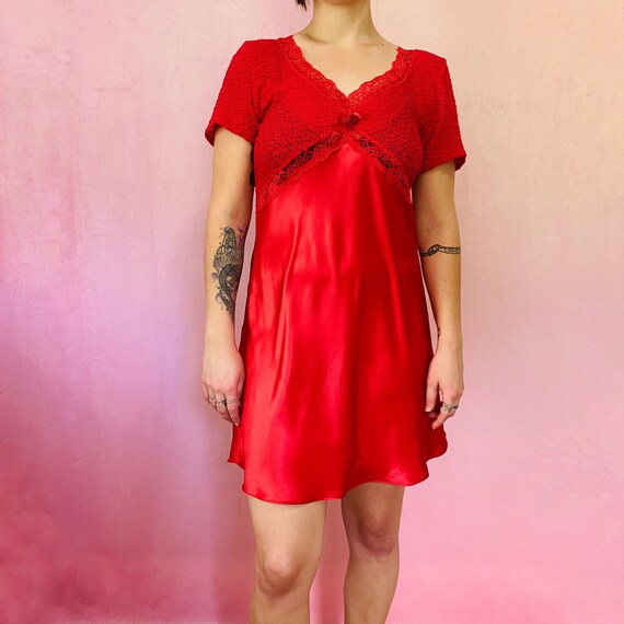 Vintage 90s red intimate dress