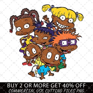 Melanin Afro American Rugrats png Layered Item, Clipart, Cricut, Digital Vector Cut File , Svg, Png, Dxf, Eps Files