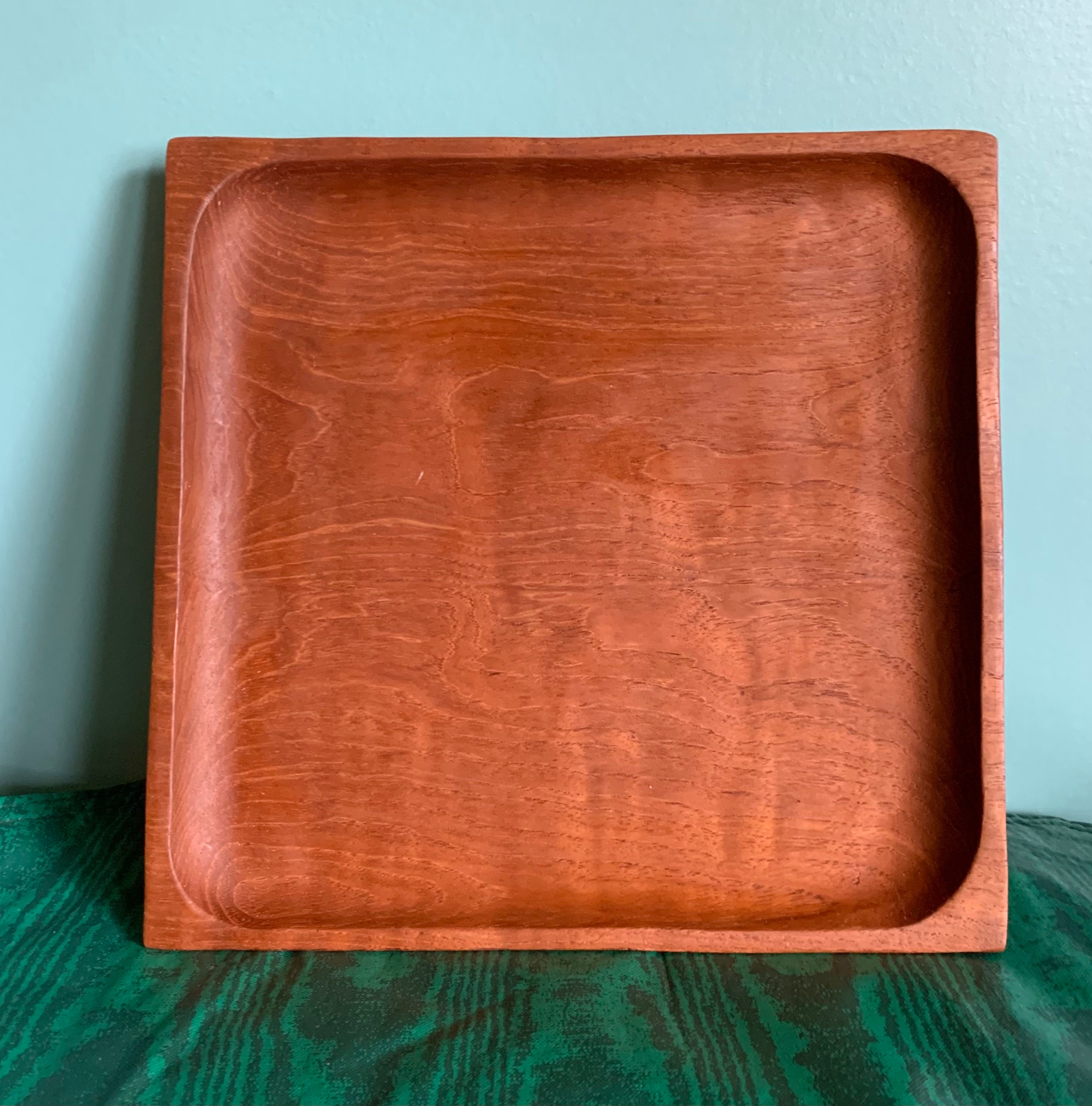 Vintage Hand Carved Teak Wood Tray 1960s Hosting and Etsy