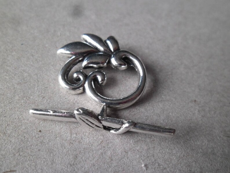 x 2 sets toggle clasps shaped silver sheet 19 x 23 mm