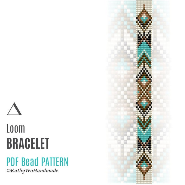 Bead Loom Pattern, PDF Seed Bead, Bracelet DIY, Beading Instant, Jewlery Pattern, Beaded Loom Jewelry