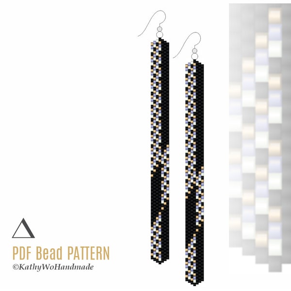 Peyote Earrings Pattern, Beaded Earring Pattern, DIY Earrings, Beading Pattern, Earrings Pattern PDF, Peyote Pattern, Earring Seed Beads