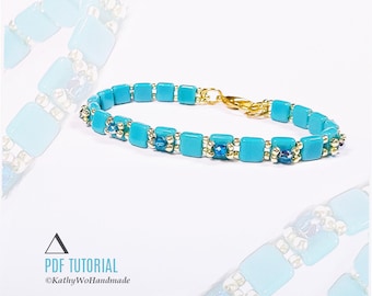 Tila Bead Bracelet Tutorial, Elegant Jewelry Tutorial, Beginner Friendly, PDF File