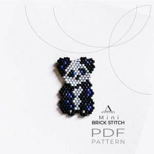 Koala Brick Stitch Pattern PDF, Mini Beaded Charm, Miyuki Delica Seed Beads, Instant Download