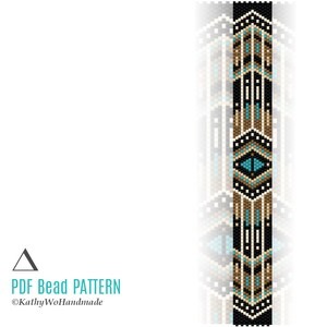 Miyuki Bracelet Pattern, Native American, Seed Bead Pattern, Bead Patterns, Jewelry Pattern, DIY Bracelet, Beaded Bracelet