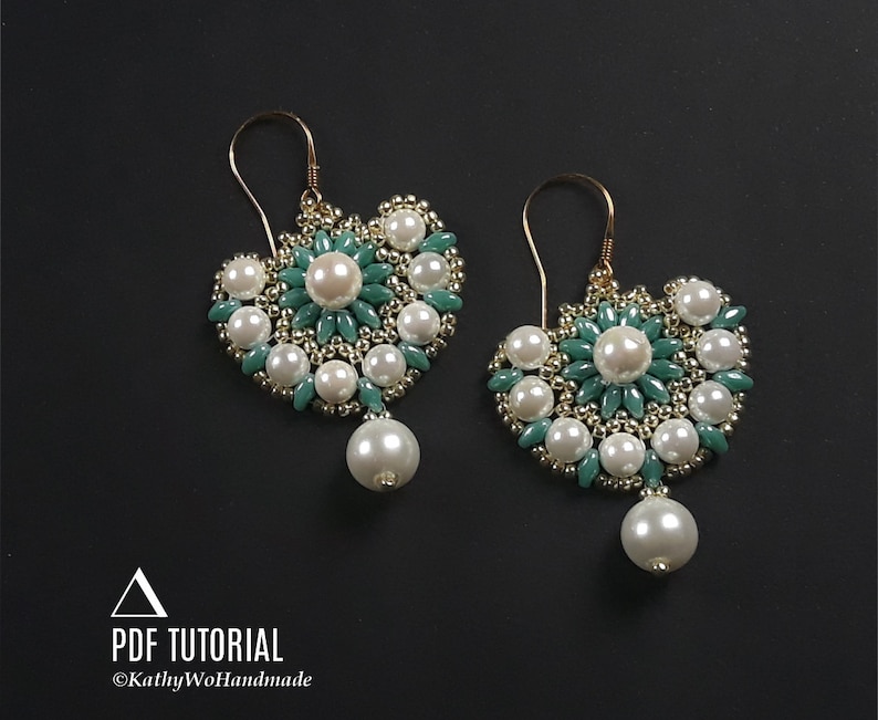 Beaded Earrings Tutorial, Beading Tutorial, Beading Pattern, Tutorial PDF, Instant Download Tutorial, Bollywood Earrings DIY
