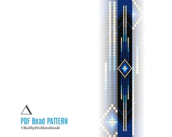Patrón de telar de cuentas, pulsera DIY para atuendos elegantes y formales, diseño de cuentas de semillas