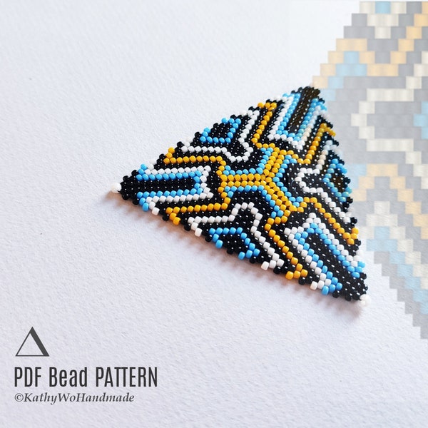 Peyote Triangle Pattern, Triangle Pendant Pattern, Beaded Triangles, Peyote Pendant, Bead Patterns, Seed Bead Pattern