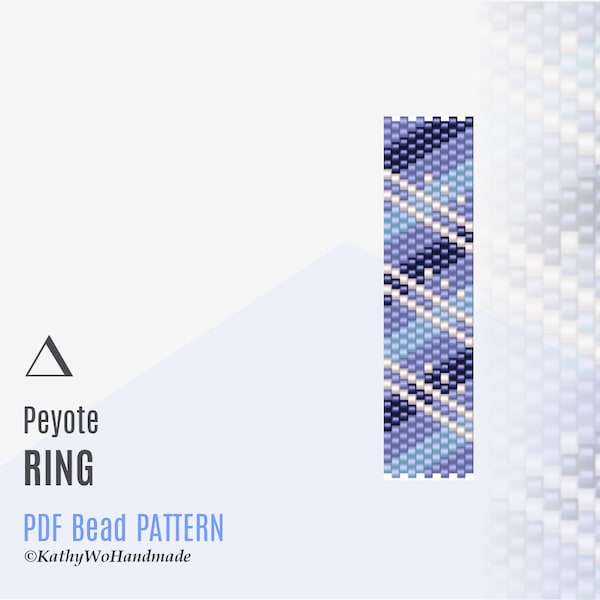 Peyote Ring Pattern, Peyote Rings, Rings Pattern, Bead Rings Patterns, Beadwork Pattern, Casual Ring Pattern, Seed Bead Pattern