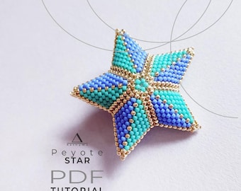 3D Peyote Star TUTORIAL, Basic Beading Instructions, Puffy Star Pattern, PDF File