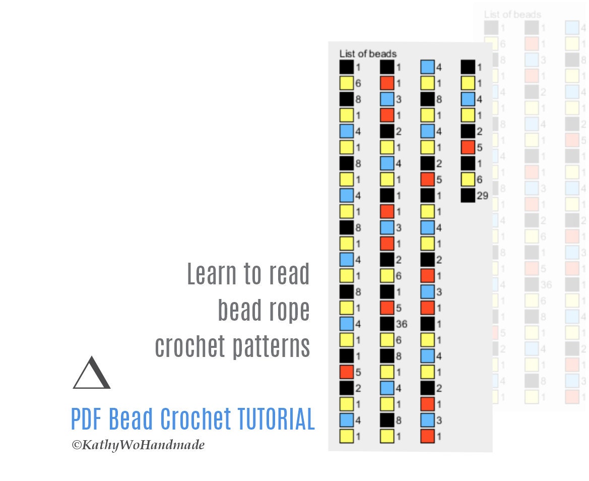 Beaded Rope Pattern Bead Crochet Tutorial, Bead Rope Patterns, Instant Download - Etsy