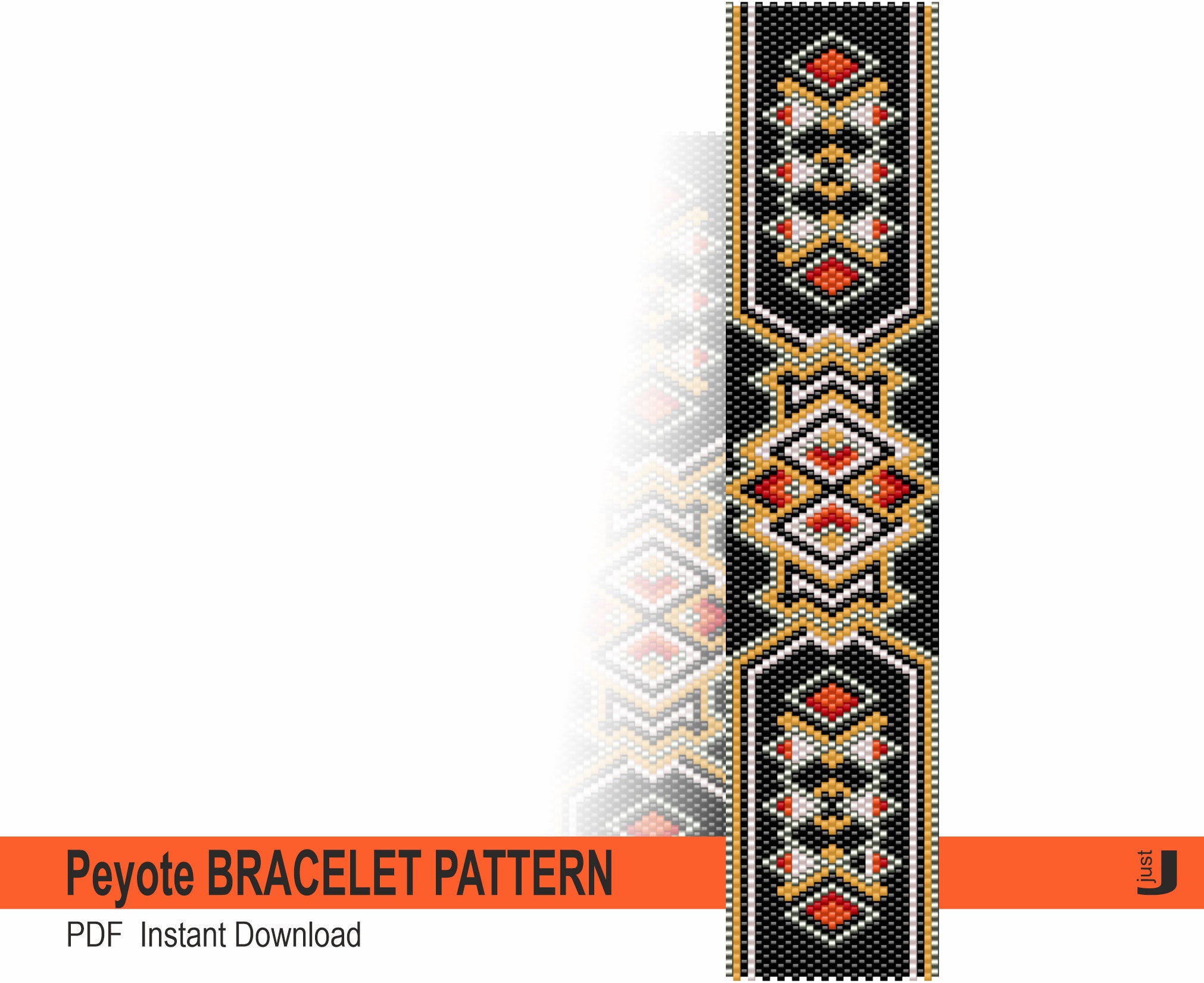 Peyote Bracelet Pattern Beaded Bracelet Bead Pattern - Etsy