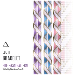 Loom Bracelet Pattern, Cuff Bracelet Pattern, Beading Patterns, Square Stitch Pattern, Miyuki Delica Bracelet, Seed Bead Bracelet Pattern
