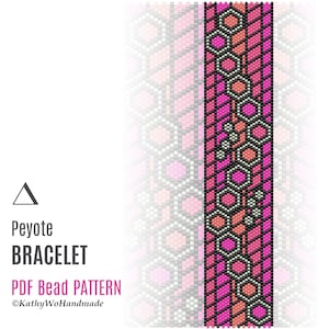 Peyote Bracelet Pattern, Peyote Pattern, DIY Bracelet, Miyuki Bracelet, Handmade Bracelet, Seed Bead Pattern, Miyuki Pattern