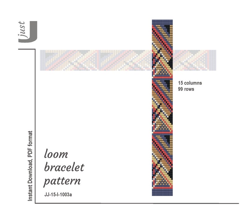 Bead Loom Pattern Bracelet DIY Beading Instant Bookmark Etsy