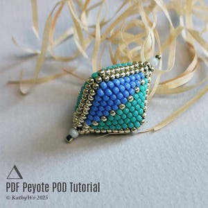 3D Peyote POD TUTORIAL, Basic Instruction, Beading Tutorial, Peyote POD Pattern, Seed Bead Pattern