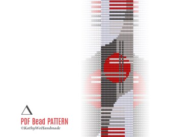 Bracelet Loom Bead Pattern, Geometric Seed Bead Design for Jewelry Making Lovers, PDF File
