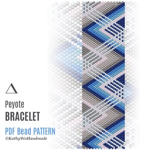 Even Count Peyote Bracelet Pattern, Miyuki Bracelet Pattern, Peyote Bead Pattern, Handmade Bracelet Pattern, Beaded Cuff Bracelet Pattern
