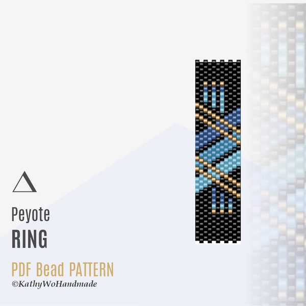 Peyote Ring Pattern, Peyote Rings, Ring Pattern, Bead Ring Patterns, Peyote Pattern, Beading Pattern, Seed Bead Pattern