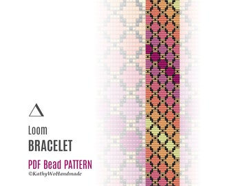 Loom Beaded Bracelet Pattern, Loom Pattern, Loom Bead Pattern, Bracelet Pattern, Miyuki Bracelet, Miyuki Pattern, Seed Bead Bracelet