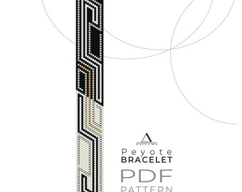 Elegant Odd-Count Peyote Stitch Bracelet Pattern, Instant Download