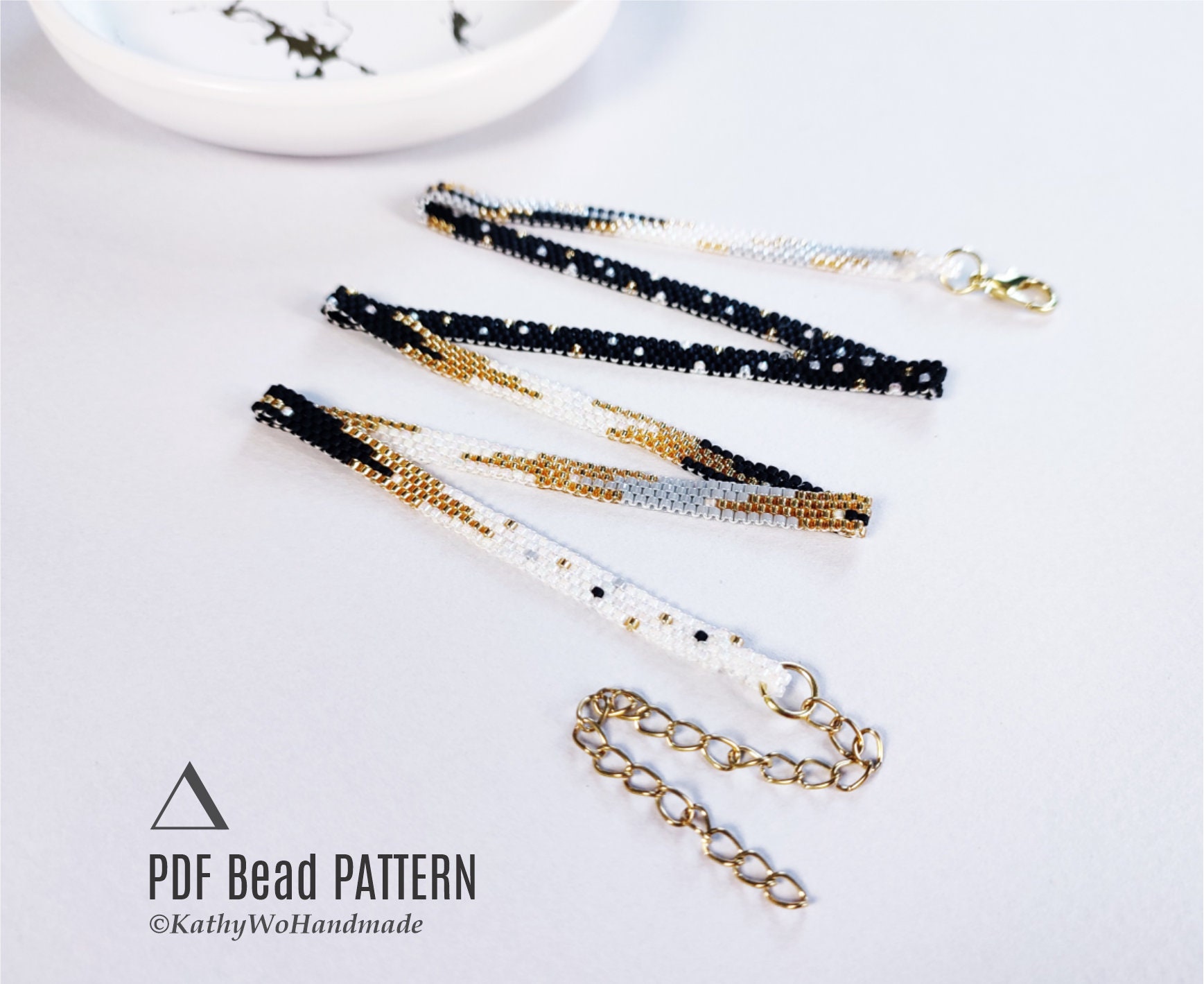 Beaded Bracelet Pattern, Even Count Peyote Pattern, Wrap Bracelet, Seed Bead Pattern, Miyuki Bracelet, DIY Bracelet