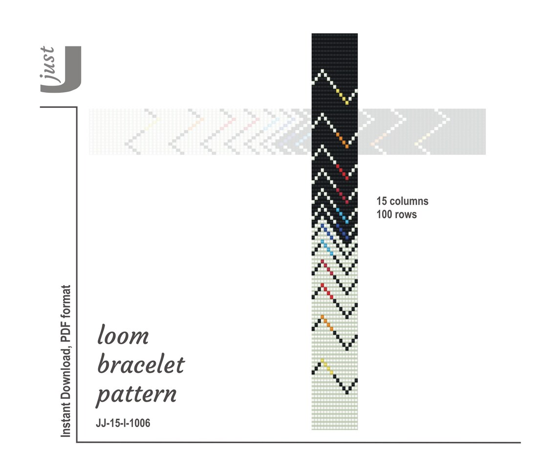 Bead Loom Pattern PDF Seed Bead Loom Pattern Beading Etsy